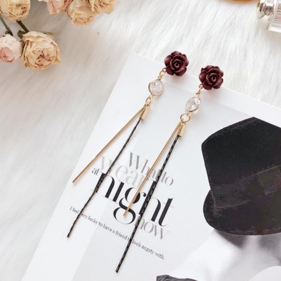 NEW FLORENCE Rose Flower Handmade Earrings 53 - Picture 8 of 8